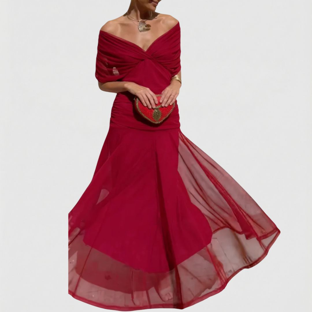 Harper - Elegant Red Dress