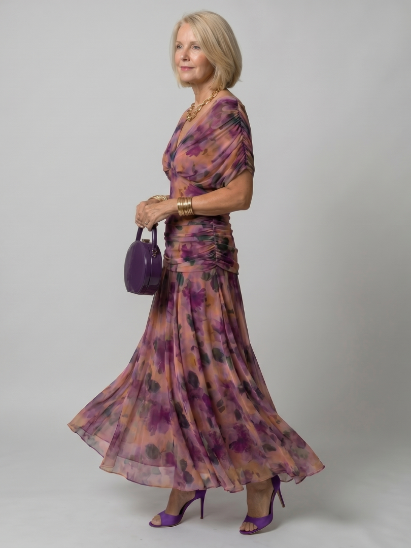 Tracy | Off Shoulder Flow Midi Dress