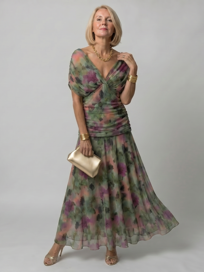 Tracy | Off Shoulder Flow Midi Dress
