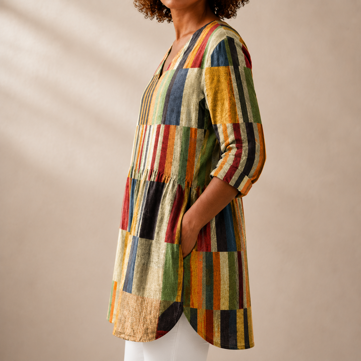 Mabel | Long Blouse with V-Neck