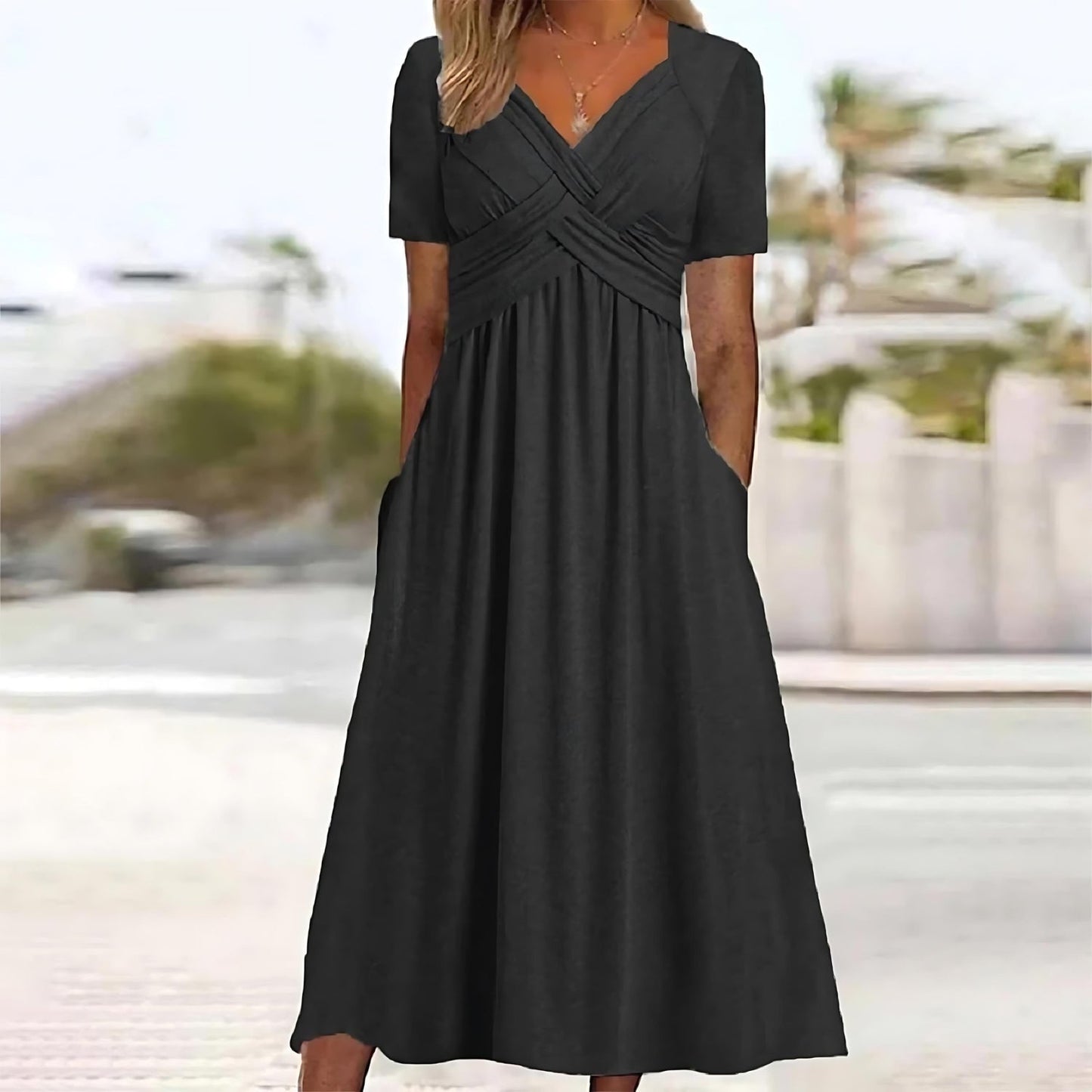 MATILDA | ELEGANT A-LINE MIDI DRESS