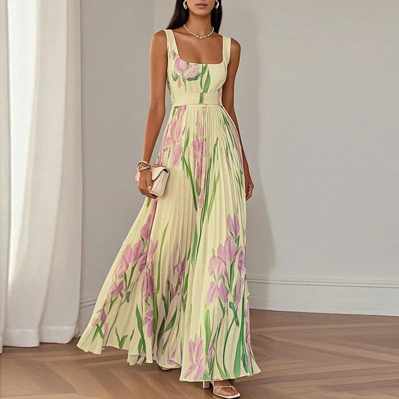 Bella | Floral A-Line Maxi Dress