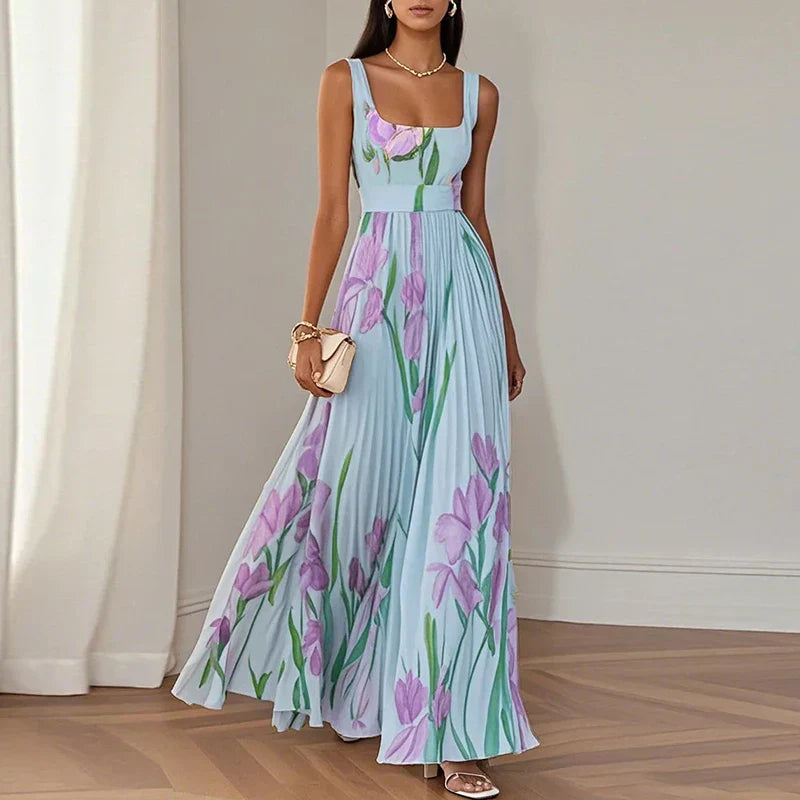 Bella | Floral A-Line Maxi Dress