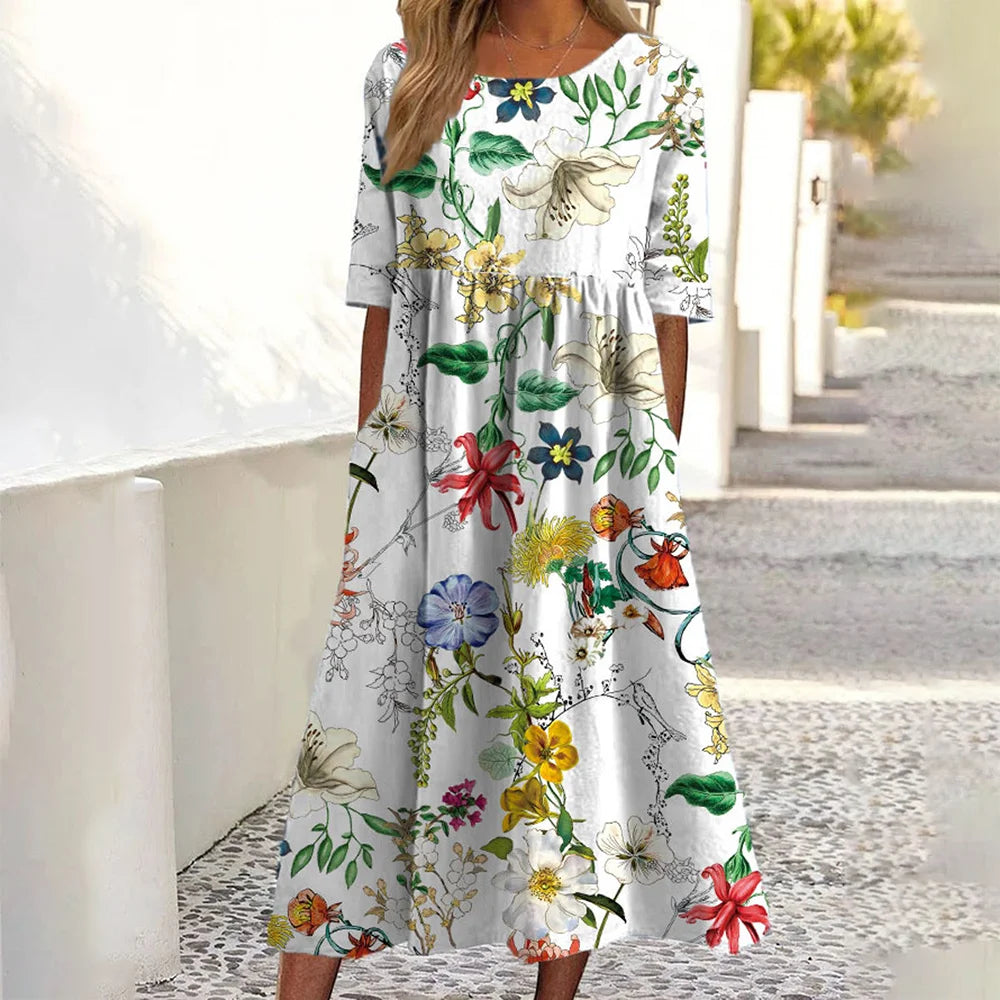 Emily | Midi Dress - Effortless Comfort