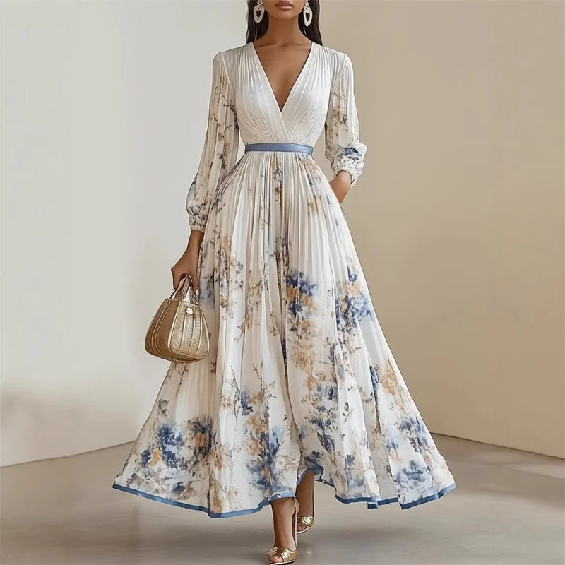 ALICE | ELEGANT PLEATED MAXI DRESS