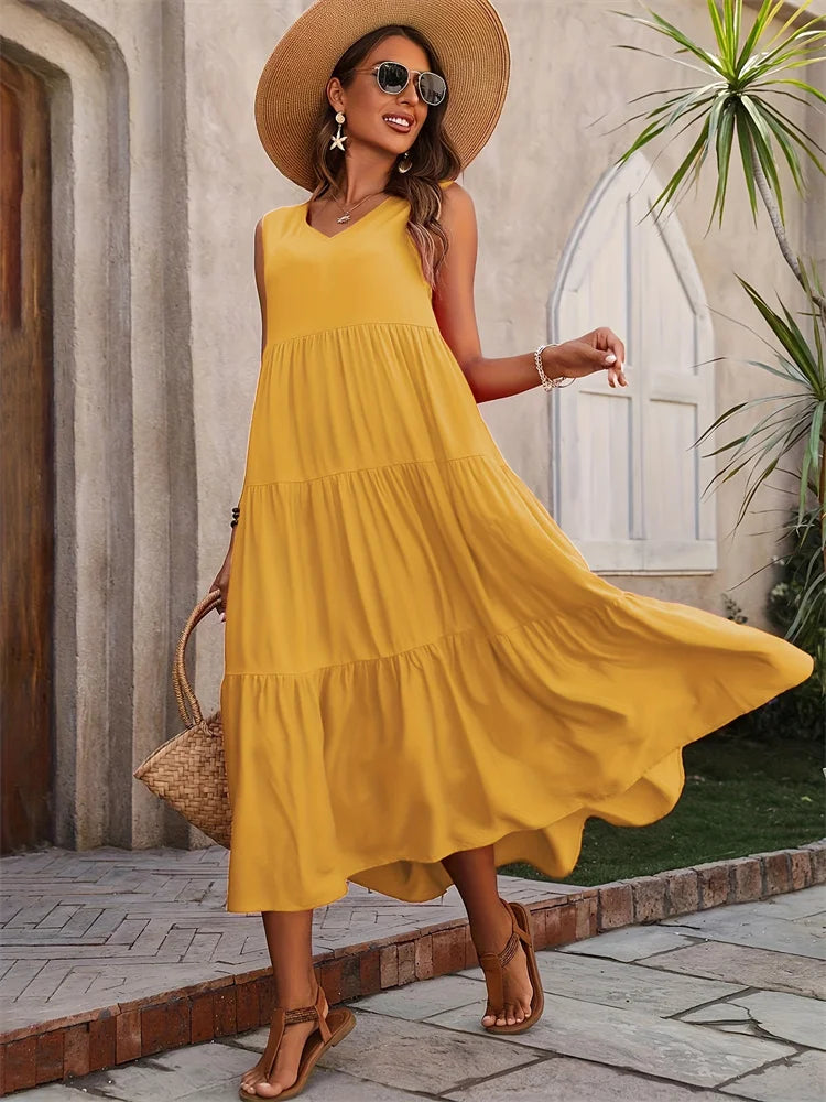 Lunara Elegant Maxi Dress