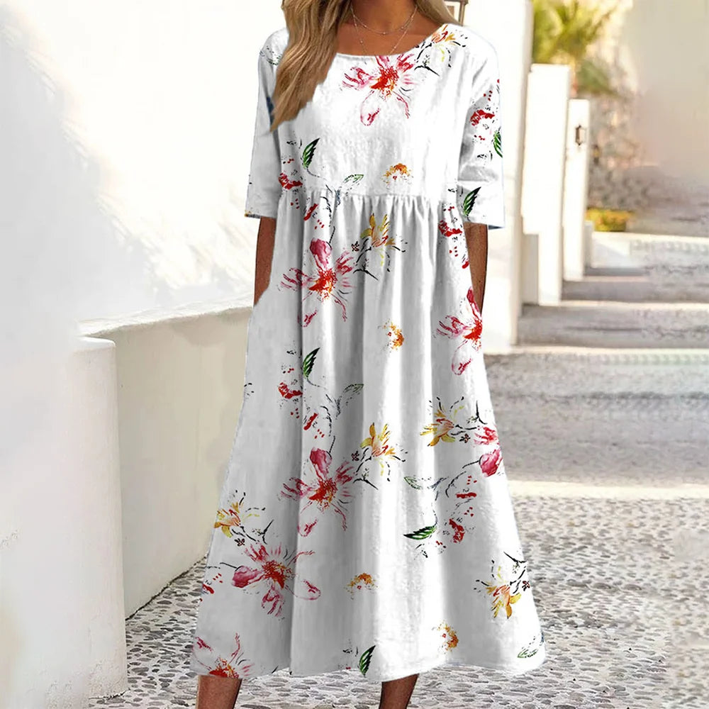 Emily | Midi Dress - Effortless Comfort