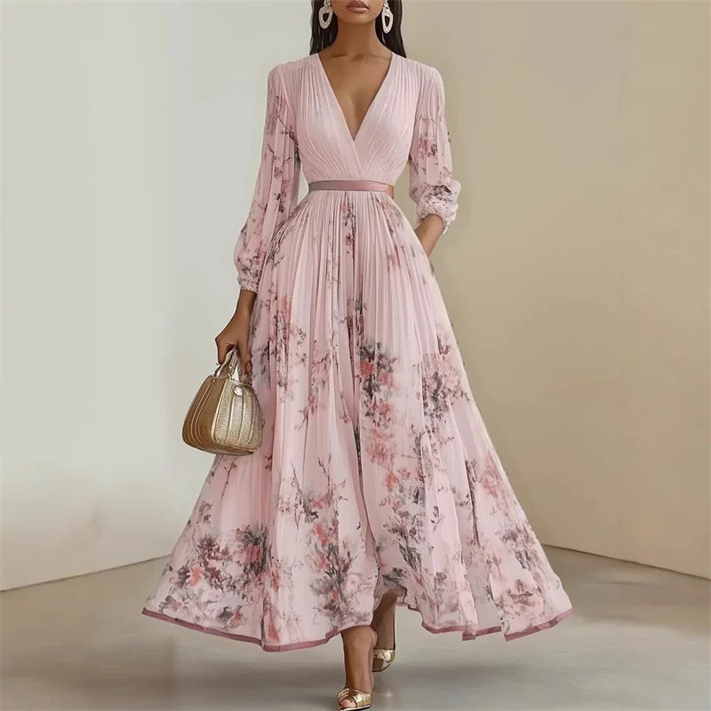 ALICE | ELEGANT PLEATED MAXI DRESS