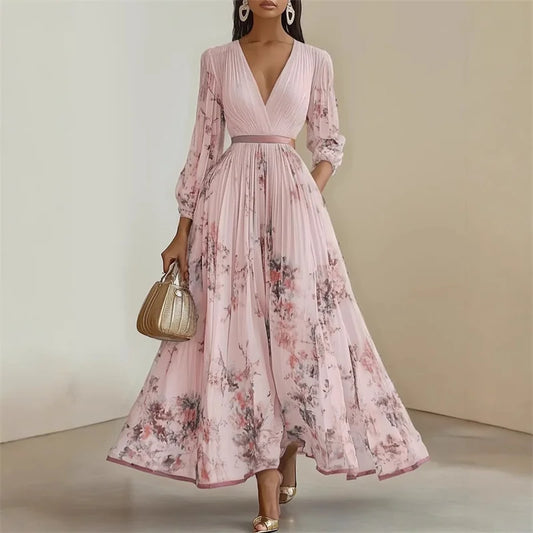 ALICE | ELEGANT PLEATED MAXI DRESS