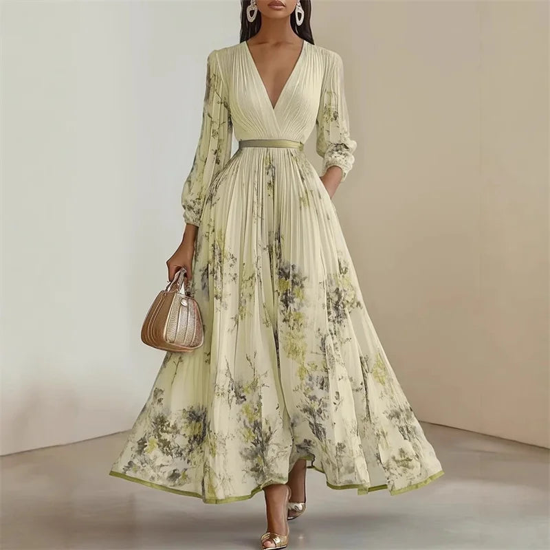 ALICE | ELEGANT PLEATED MAXI DRESS