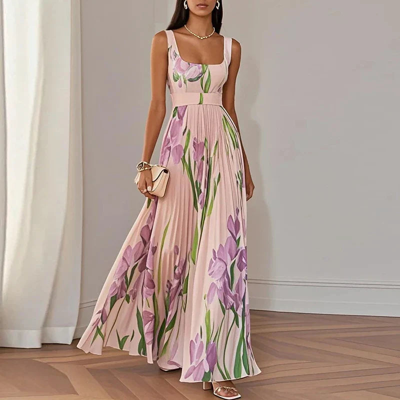 Bella | Floral A-Line Maxi Dress