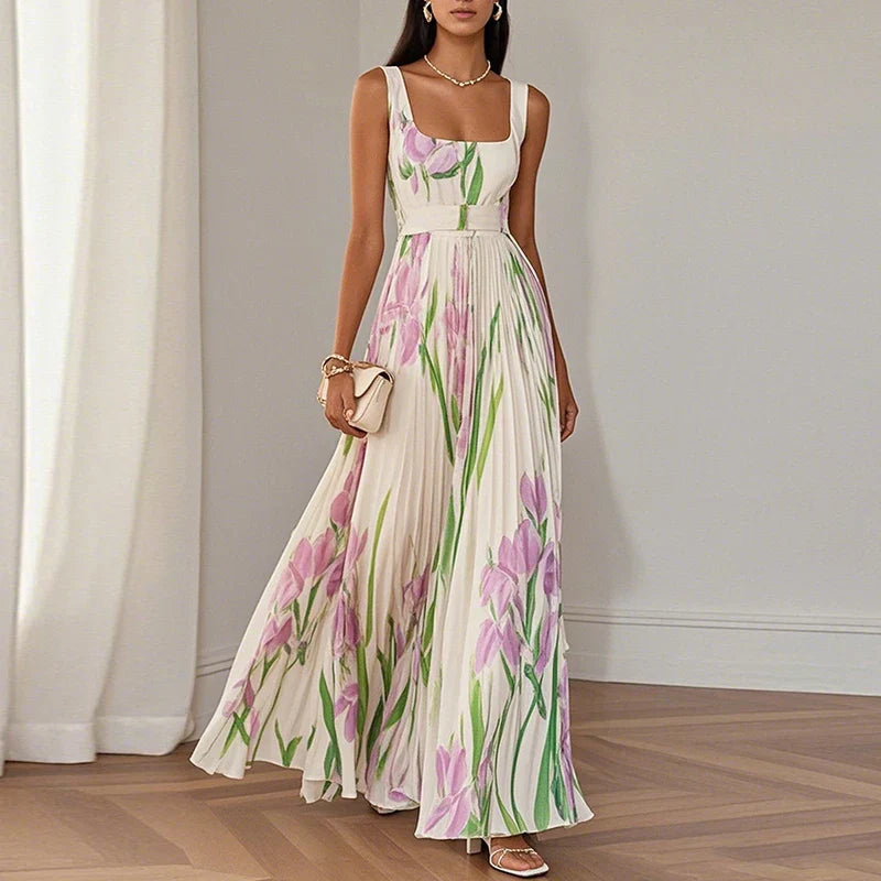 Bella | Floral A-Line Maxi Dress